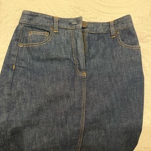 Women dark blue jeans pencil skirt Jcrew